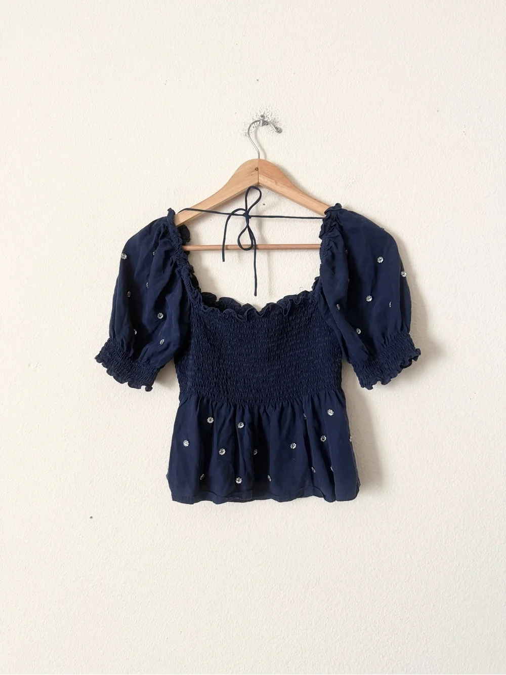 Hill House SMALL Jewel Jammie tank pants set in navy rhinestone